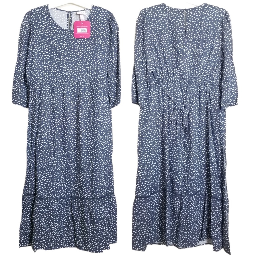 Isabel Maternity Blue Waterspot Maternity Midi S